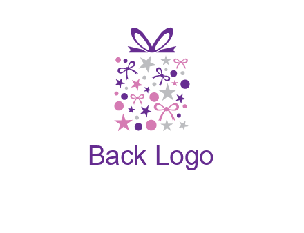 ribbons and stars gift box logo