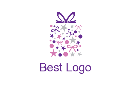 ribbons and stars gift box logo