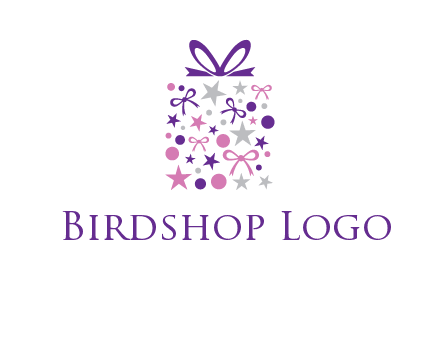 ribbons and stars gift box logo