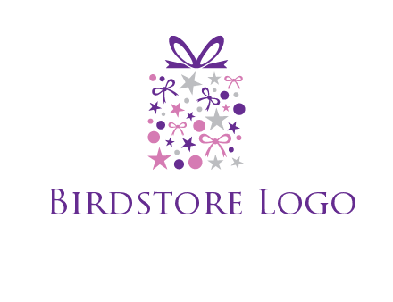 ribbons and stars gift box logo