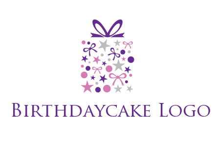 ribbons and stars gift box logo