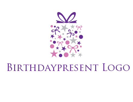 ribbons and stars gift box logo