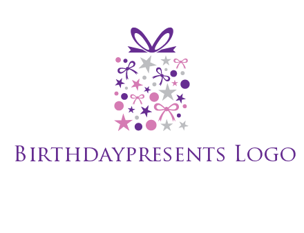 ribbons and stars gift box logo