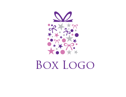 ribbons and stars gift box logo