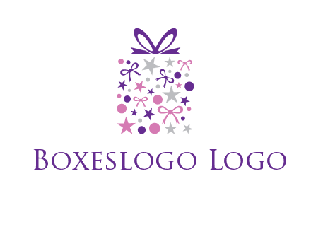 ribbons and stars gift box logo