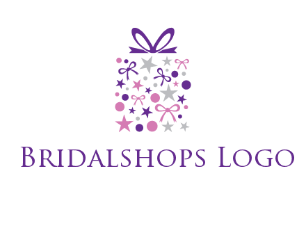 ribbons and stars gift box logo