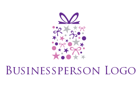 ribbons and stars gift box logo