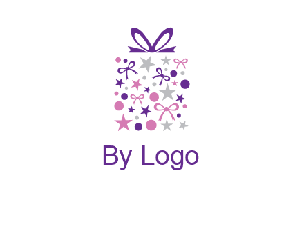 ribbons and stars gift box logo