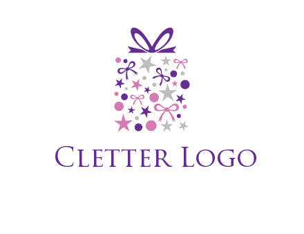 ribbons and stars gift box logo