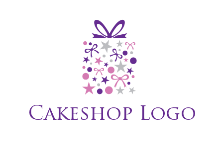ribbons and stars gift box logo