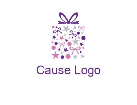ribbons and stars gift box logo