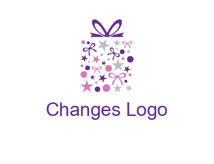 ribbons and stars gift box logo