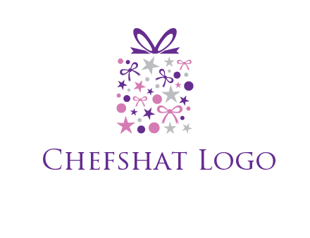 ribbons and stars gift box logo