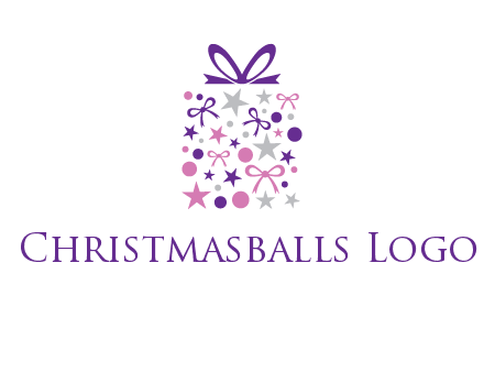 ribbons and stars gift box logo