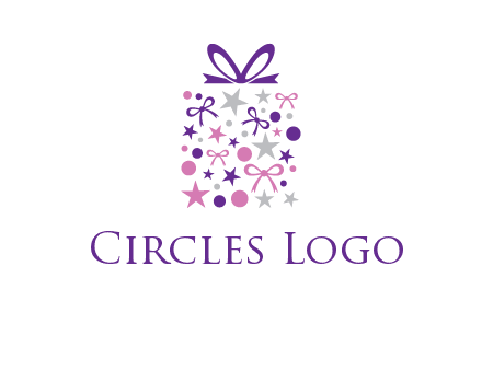 ribbons and stars gift box logo