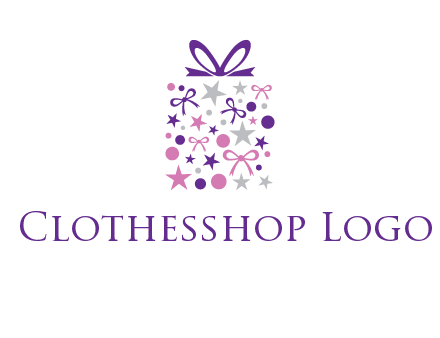 ribbons and stars gift box logo