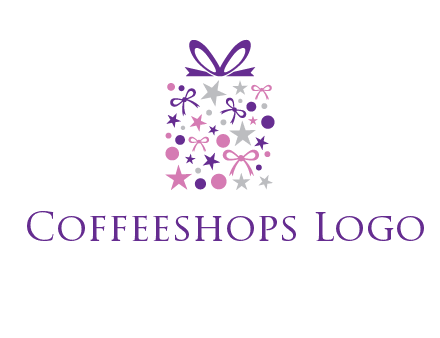 ribbons and stars gift box logo