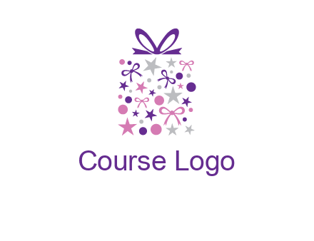 ribbons and stars gift box logo