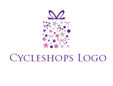 ribbons and stars gift box logo
