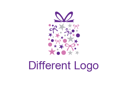 ribbons and stars gift box logo