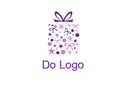 ribbons and stars gift box logo