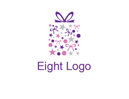 ribbons and stars gift box logo