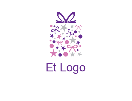ribbons and stars gift box logo