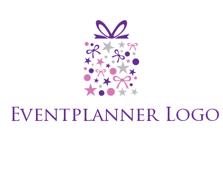 ribbons and stars gift box logo