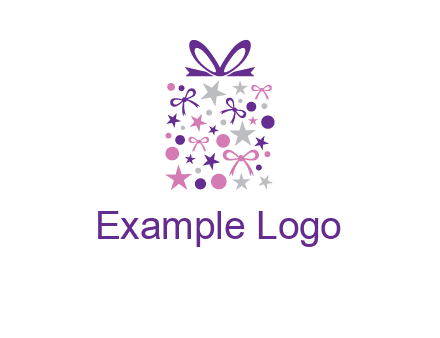 ribbons and stars gift box logo