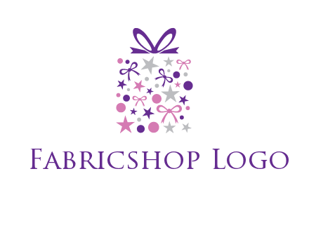 ribbons and stars gift box logo