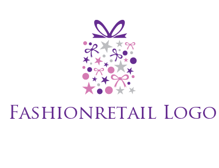 ribbons and stars gift box logo