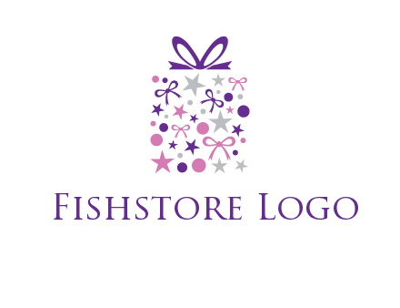 ribbons and stars gift box logo