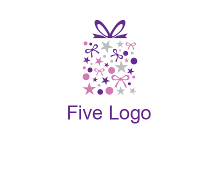 ribbons and stars gift box logo