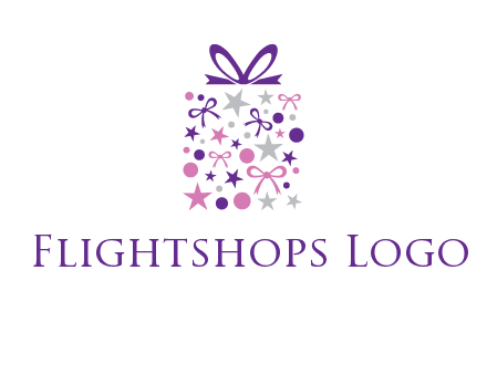 ribbons and stars gift box logo