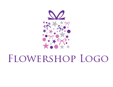 ribbons and stars gift box logo