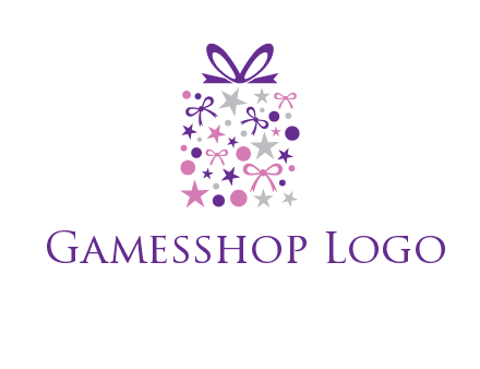ribbons and stars gift box logo