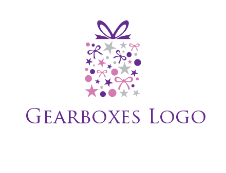 ribbons and stars gift box logo