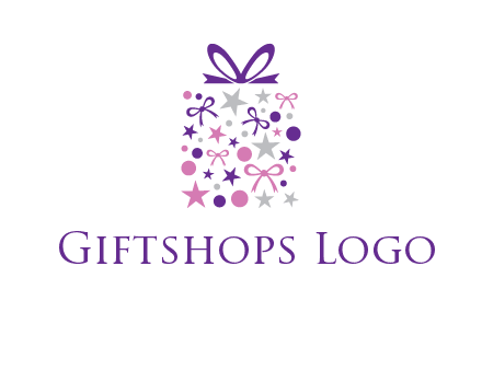 ribbons and stars gift box logo