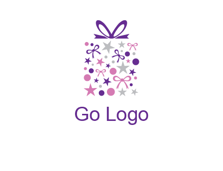 ribbons and stars gift box logo