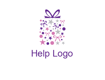 ribbons and stars gift box logo