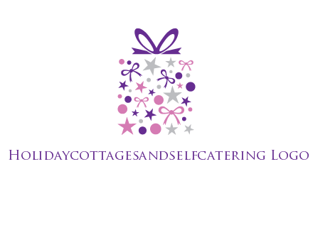ribbons and stars gift box logo