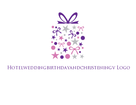ribbons and stars gift box logo