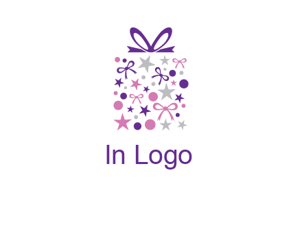 ribbons and stars gift box logo