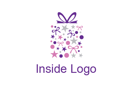ribbons and stars gift box logo