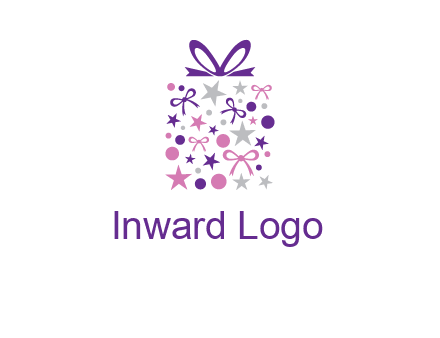 ribbons and stars gift box logo
