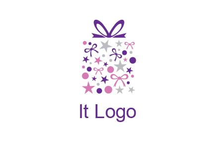 ribbons and stars gift box logo
