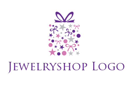 ribbons and stars gift box logo