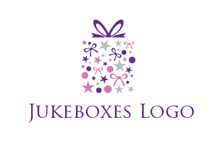ribbons and stars gift box logo