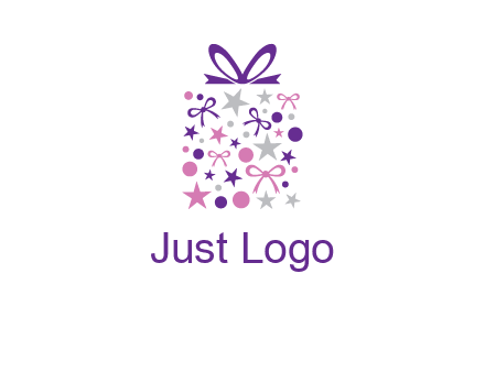 ribbons and stars gift box logo