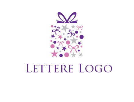 ribbons and stars gift box logo